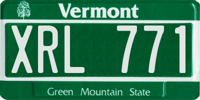 VT license plate XRL771