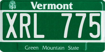 VT license plate XRL775