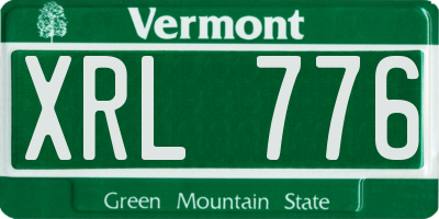 VT license plate XRL776