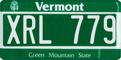 VT license plate XRL779