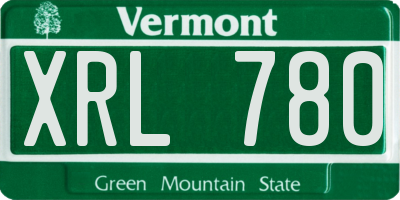 VT license plate XRL780