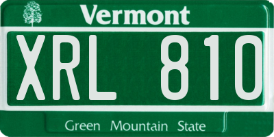 VT license plate XRL810