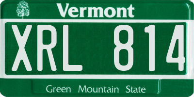 VT license plate XRL814