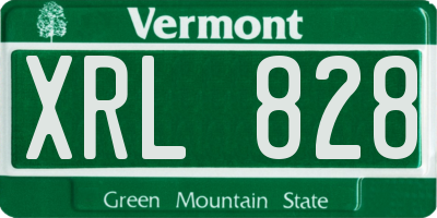 VT license plate XRL828