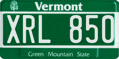 VT license plate XRL850