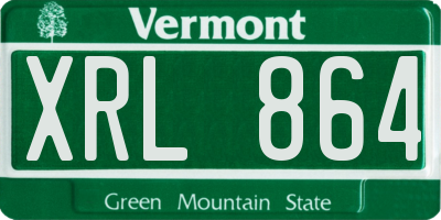 VT license plate XRL864