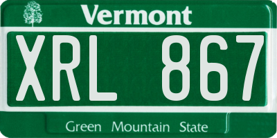 VT license plate XRL867