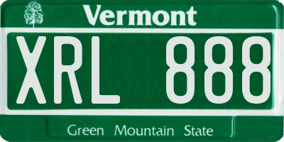 VT license plate XRL888