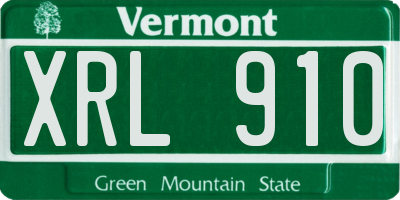 VT license plate XRL910