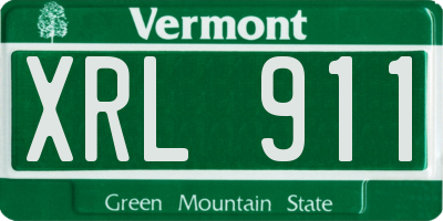 VT license plate XRL911