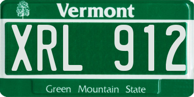 VT license plate XRL912