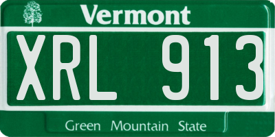 VT license plate XRL913