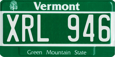 VT license plate XRL946