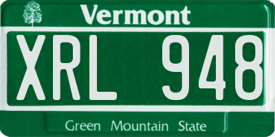 VT license plate XRL948