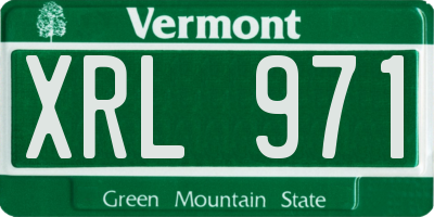 VT license plate XRL971