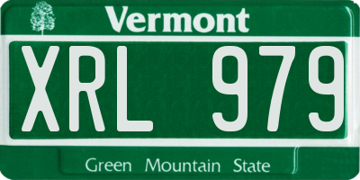 VT license plate XRL979
