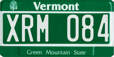 VT license plate XRM084