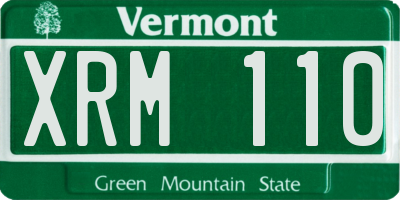 VT license plate XRM110