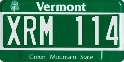 VT license plate XRM114