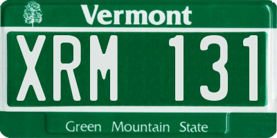 VT license plate XRM131