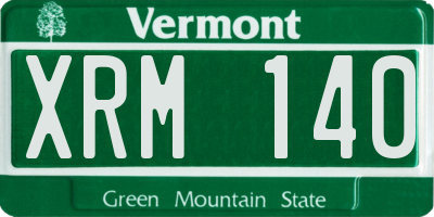 VT license plate XRM140