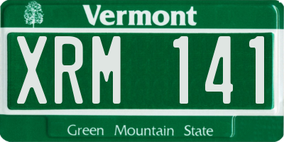 VT license plate XRM141