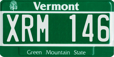 VT license plate XRM146