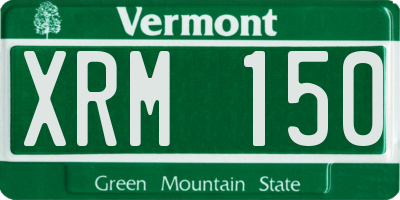 VT license plate XRM150