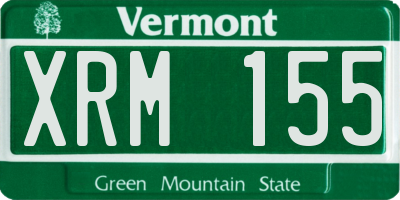 VT license plate XRM155