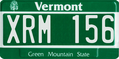 VT license plate XRM156