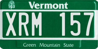VT license plate XRM157