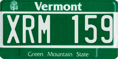 VT license plate XRM159