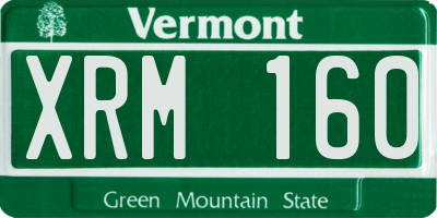 VT license plate XRM160