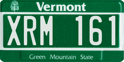 VT license plate XRM161