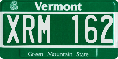 VT license plate XRM162