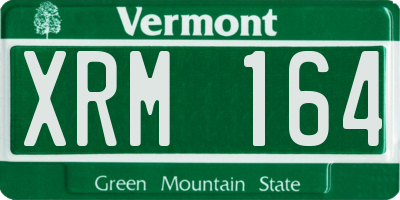 VT license plate XRM164