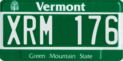 VT license plate XRM176