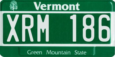 VT license plate XRM186