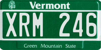 VT license plate XRM246