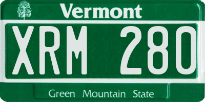 VT license plate XRM280