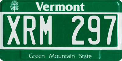 VT license plate XRM297