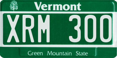 VT license plate XRM300