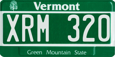 VT license plate XRM320