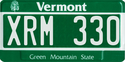 VT license plate XRM330