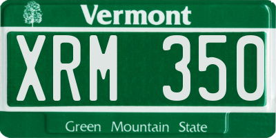 VT license plate XRM350