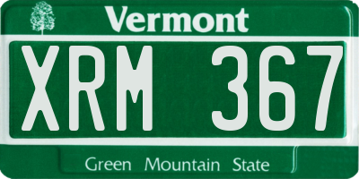 VT license plate XRM367