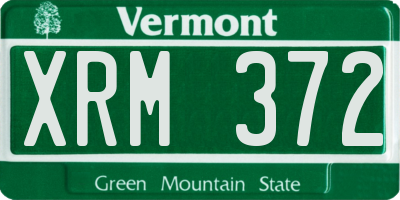 VT license plate XRM372