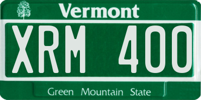 VT license plate XRM400