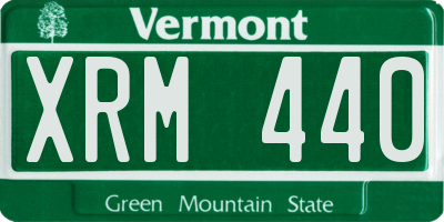 VT license plate XRM440