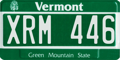 VT license plate XRM446